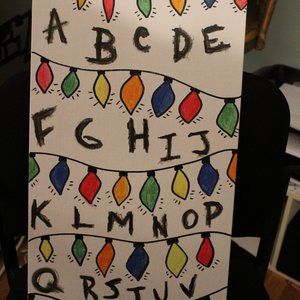 Large Stranger Things Canvas